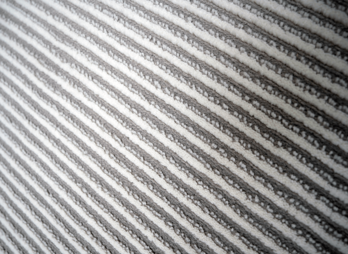 Tapis gris à rayures 160 x 230 cm CLEO