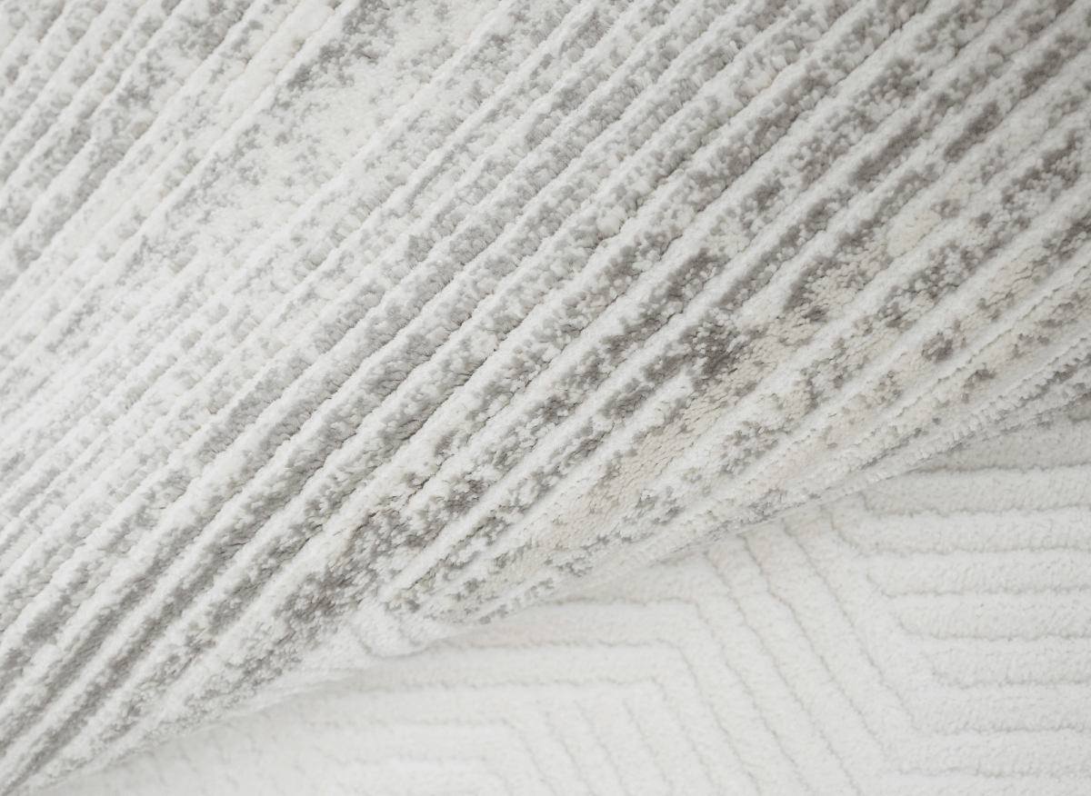 Tapis gris à tissu texturé 160 x 230 cm SOLIS