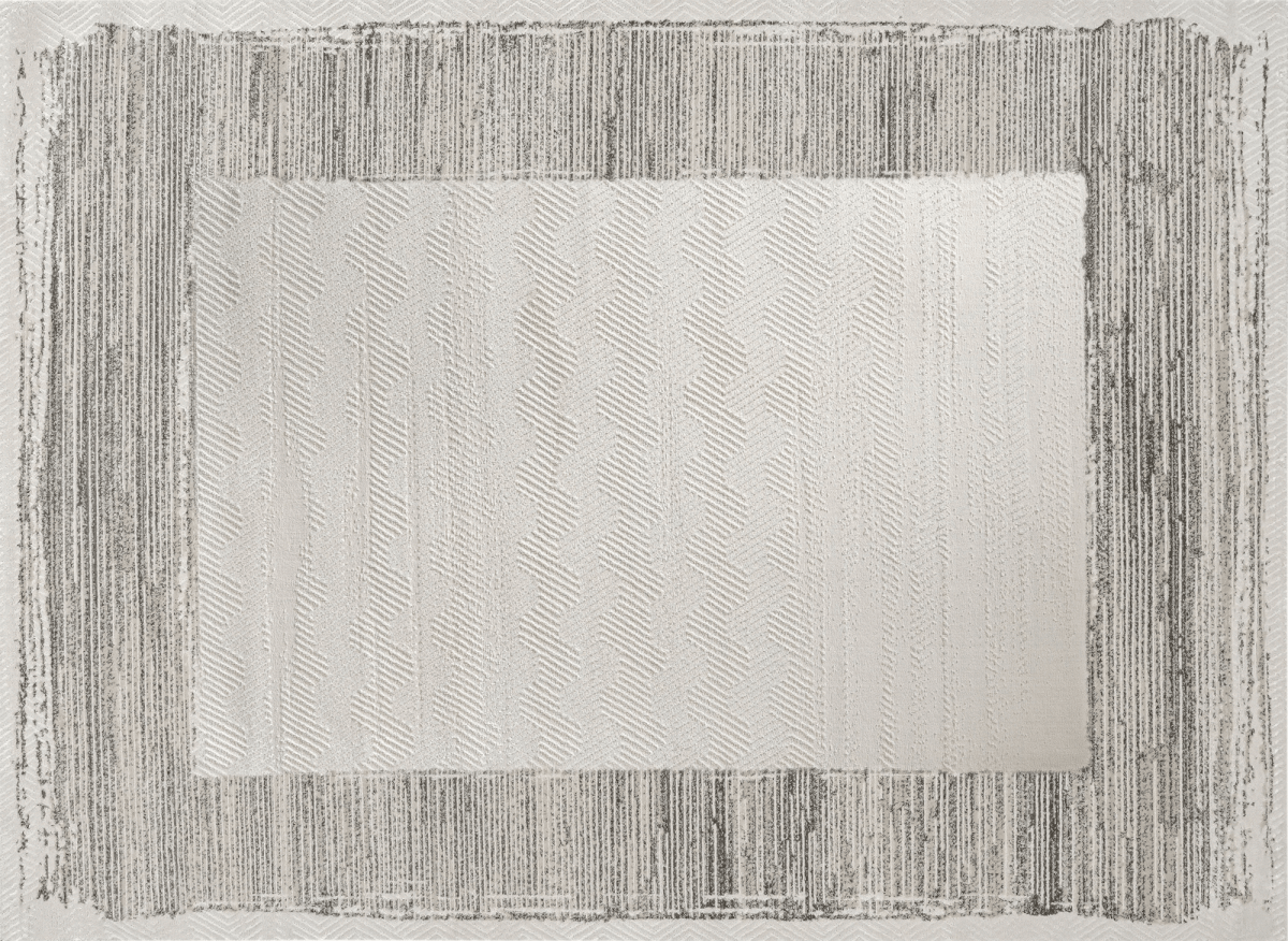 Tapis gris à tissu texturé 160 x 230 cm SOLIS