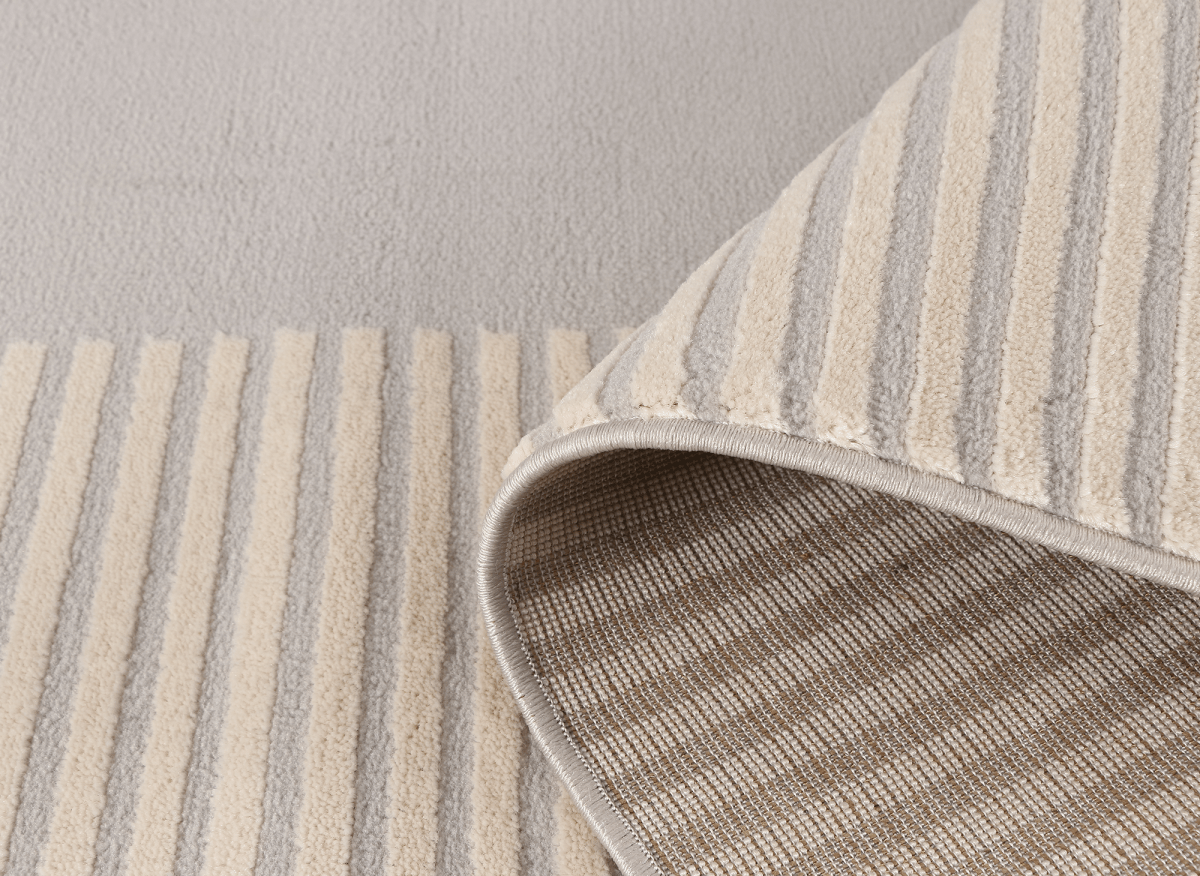 Tapis gris et beige à motifs 160 x 230 cm LYAH