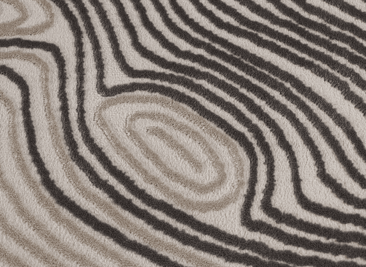 Tapis gris et beige à motifs 160 x 230 cm LYAH