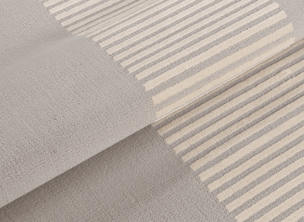 Tapis gris et beige à motifs 160 x 230 cm LYAH