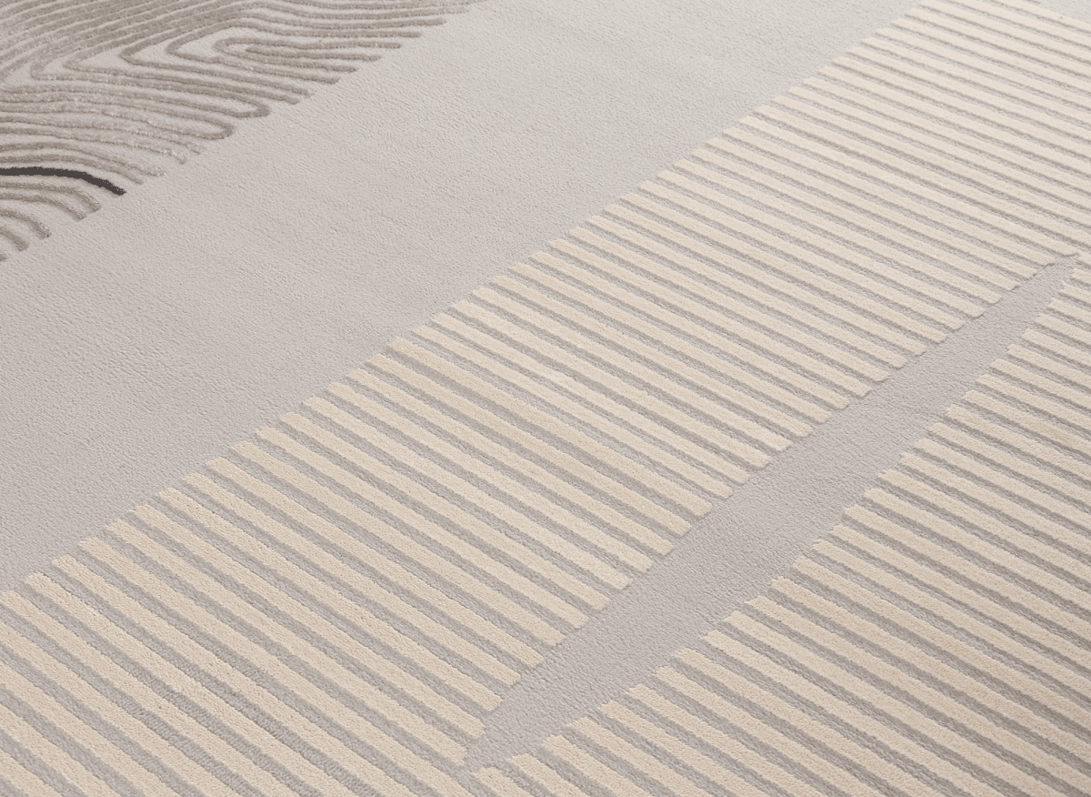 Tapis gris et beige à motifs 200 x 290 cm LYAH