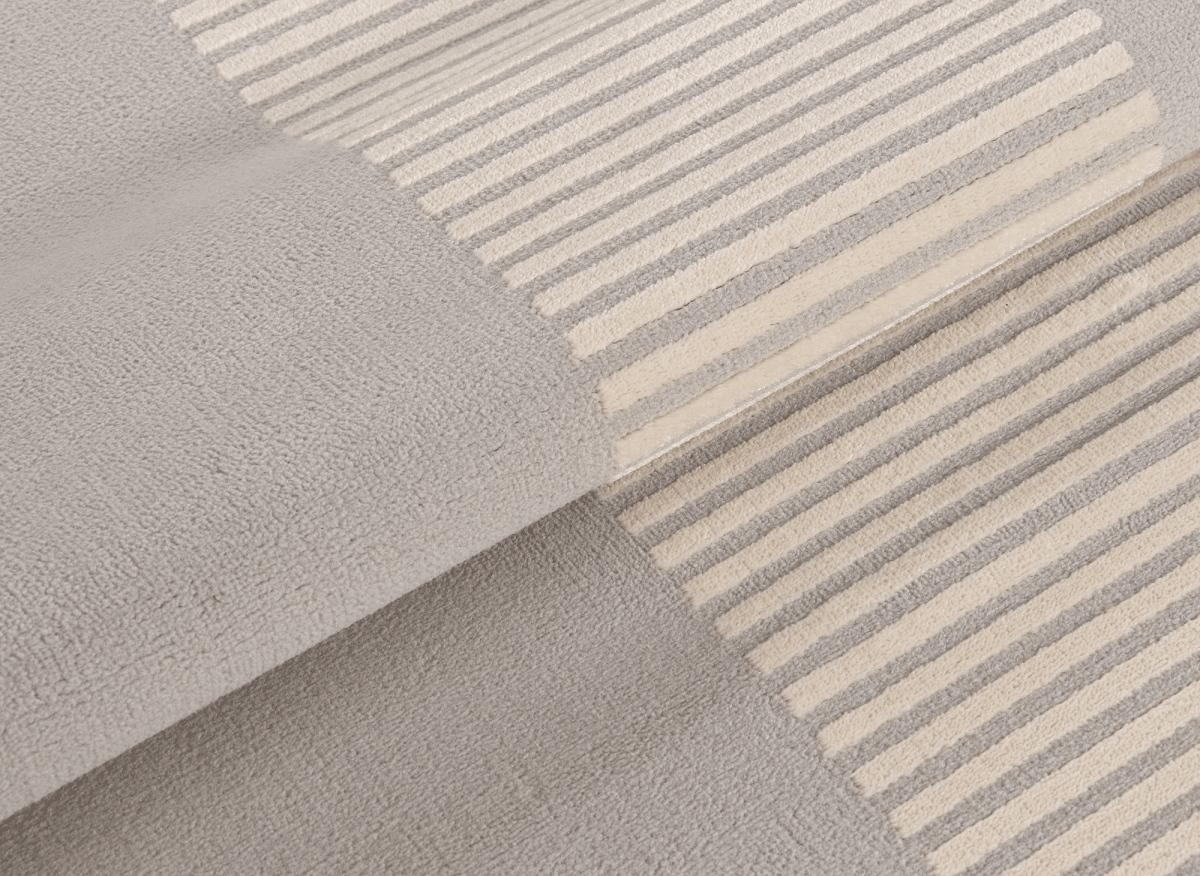Tapis gris et beige à motifs 200 x 290 cm LYAH