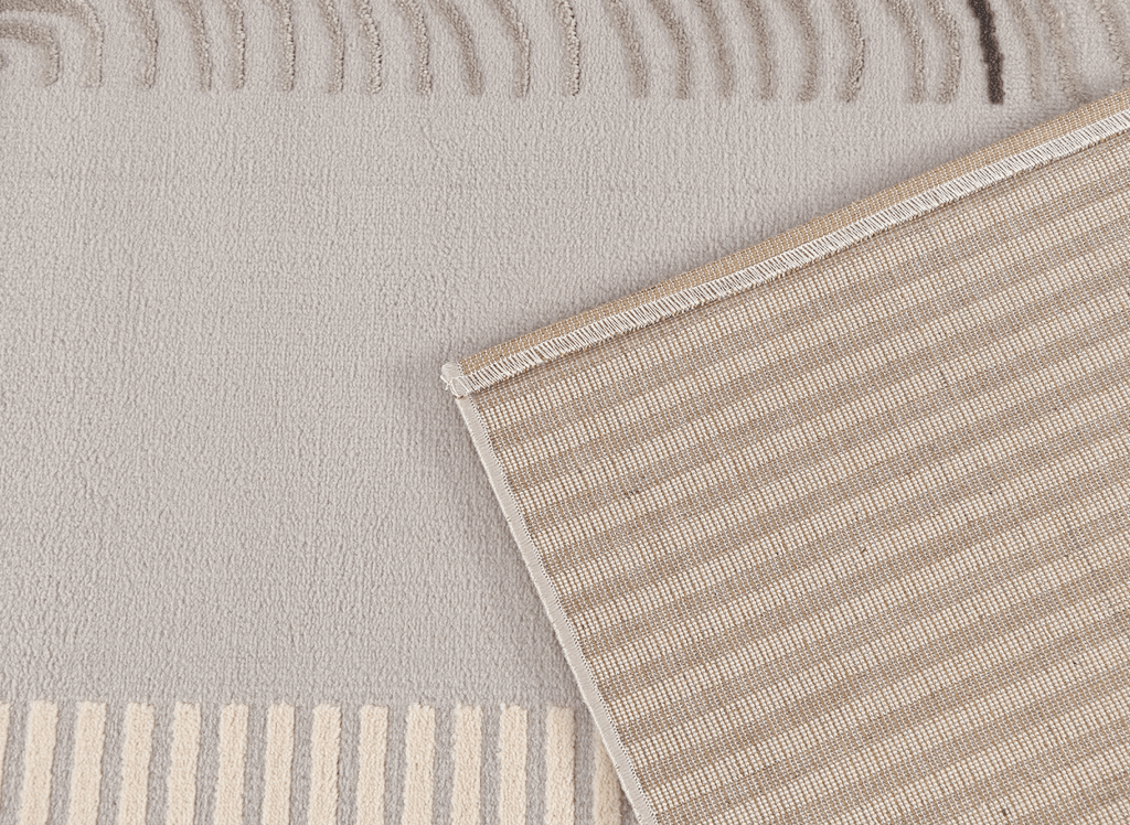 Tapis gris et beige à motifs 200 x 290 cm LYAH