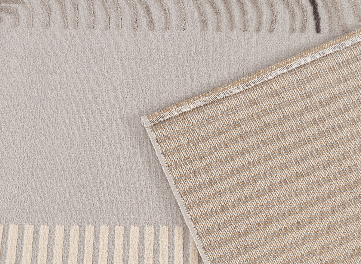 Tapis gris et beige à motifs 200 x 290 cm LYAH