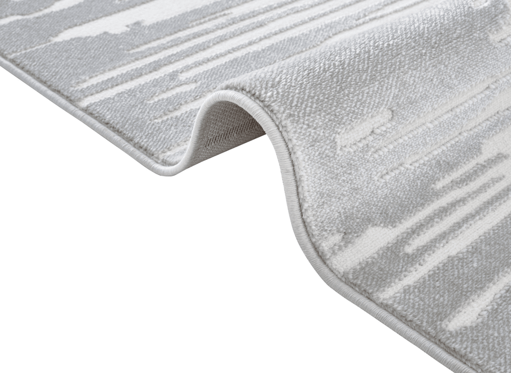 Tapis gris et blanc 160 x 230 cm FROST