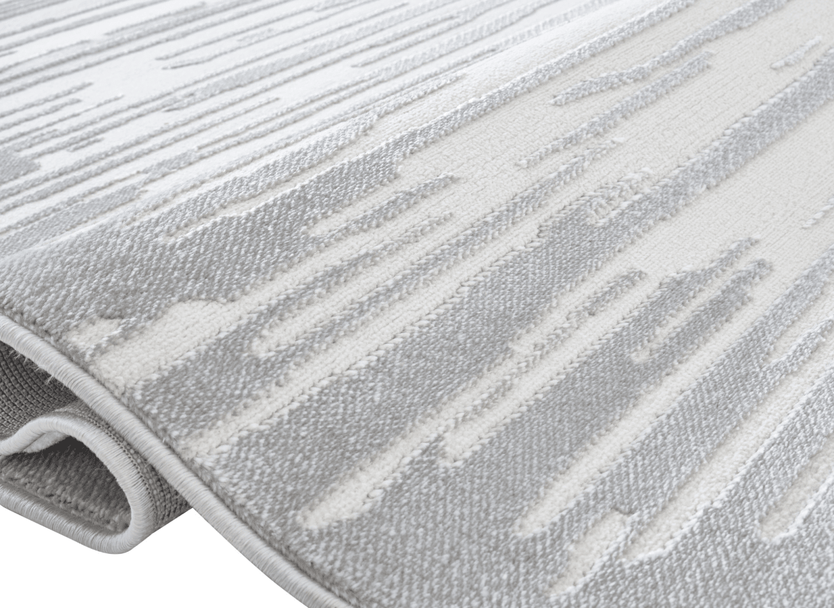 Tapis gris et blanc 160 x 230 cm FROST