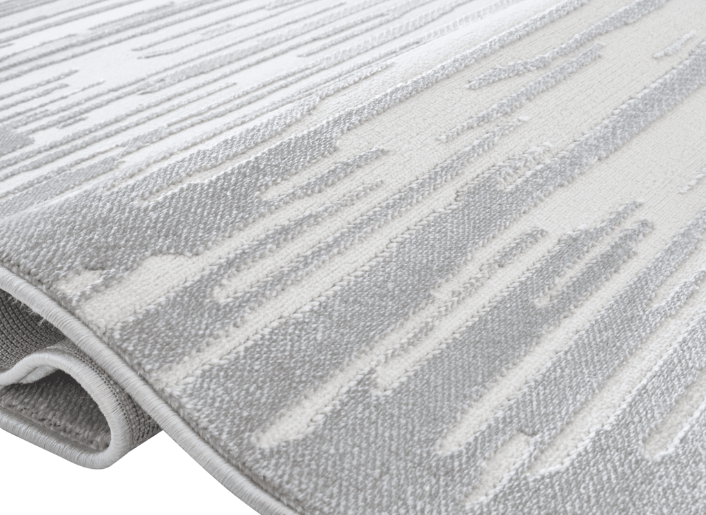 Tapis gris et blanc 200x 290 cm FROST