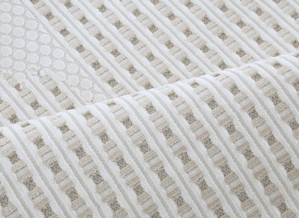 Tapis gris et taupe à motifs graphique 160 x 230 cm SIRMA