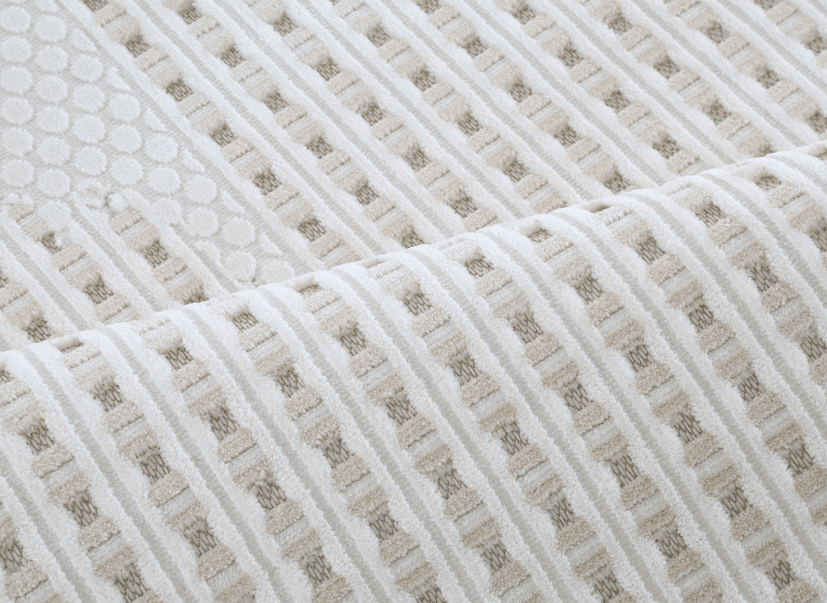Tapis gris et taupe à motifs graphique 160 x 230 cm SIRMA