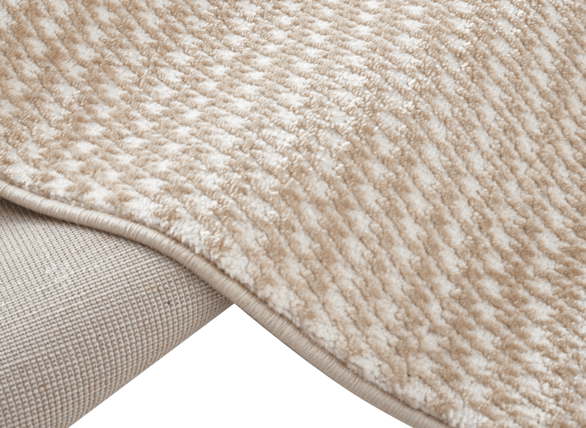 Tapis minimaliste beige et blanc 160 x 230 cm RIBBON
