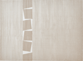 Tapis minimaliste beige et blanc 160 x 230 cm RIBBON