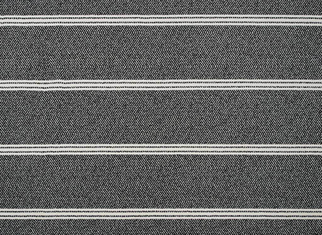 Tapis noir à motifs chevrons blancs 160 x 230 cm AIDA