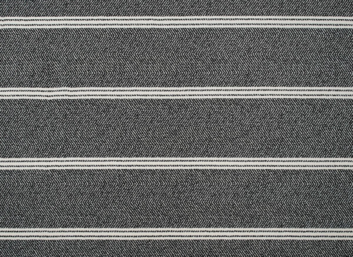 Tapis noir à motifs chevrons blancs 160 x 230 cm AIDA