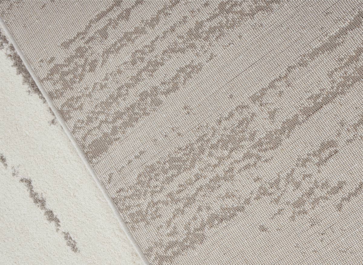 Tapis strié beige et gris 160 x 230 cm NOEA