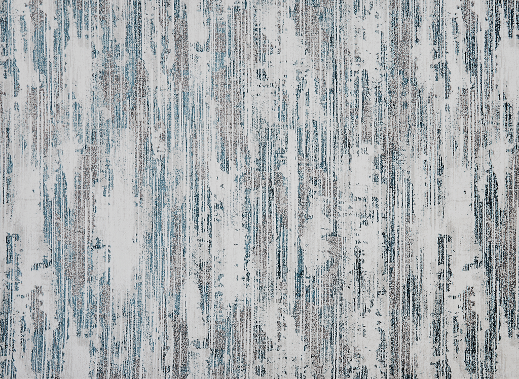 Tapis motif abstrait beige et bleu 200 x 290 cm AURORA